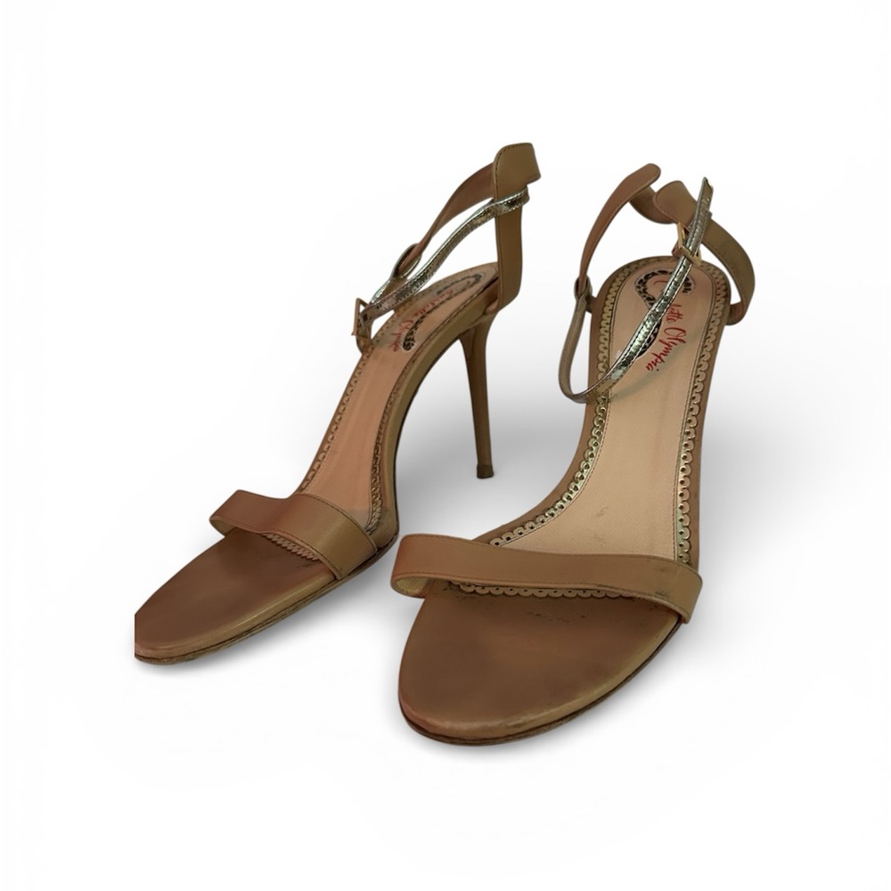 Charlotte Olympia Tan Strappy Heels